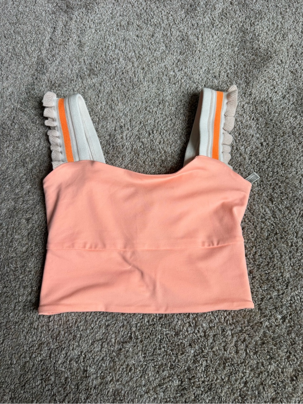 Free people FP Movement Time Out Tank — bright peach coral orange — small